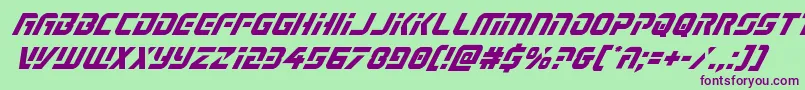 Legiosabinaital Font – Purple Fonts on Green Background