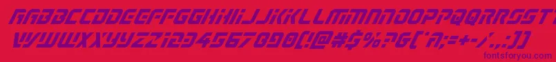 Legiosabinaital Font – Purple Fonts on Red Background