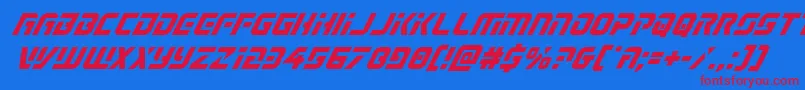 Legiosabinaital Font – Red Fonts on Blue Background