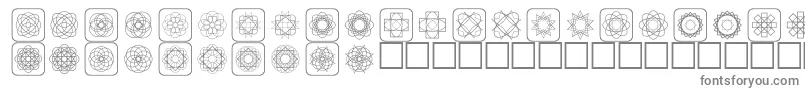 Czcionka Symmetricthings – szare czcionki na białym tle