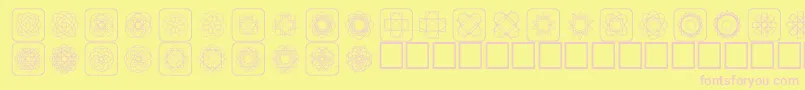 Symmetricthings Font – Pink Fonts on Yellow Background