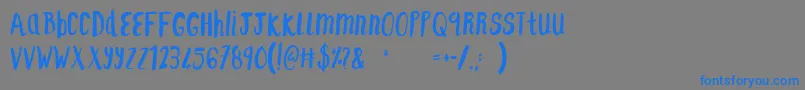 F...SaintTropezAlt Font – Blue Fonts on Gray Background