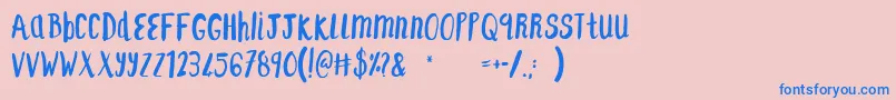 F...SaintTropezAlt Font – Blue Fonts on Pink Background