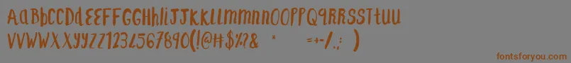 F...SaintTropezAlt Font – Brown Fonts on Gray Background