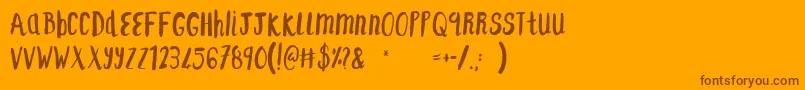 F...SaintTropezAlt Font – Brown Fonts on Orange Background