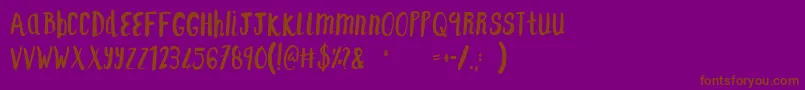F...SaintTropezAlt Font – Brown Fonts on Purple Background