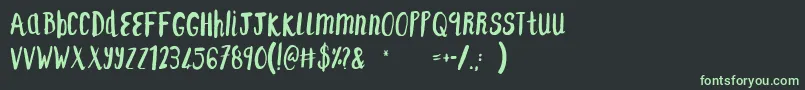 F...SaintTropezAlt Font – Green Fonts on Black Background