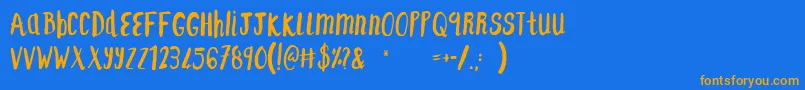 F...SaintTropezAlt Font – Orange Fonts on Blue Background