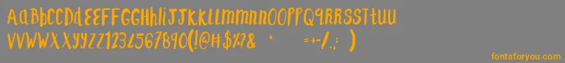 F...SaintTropezAlt Font – Orange Fonts on Gray Background