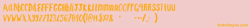 F...SaintTropezAlt Font – Orange Fonts on Pink Background