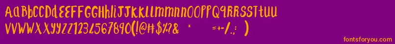 F...SaintTropezAlt Font – Orange Fonts on Purple Background