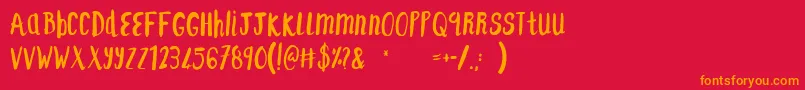 F...SaintTropezAlt Font – Orange Fonts on Red Background