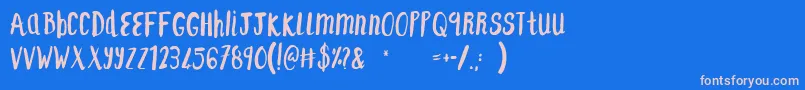 F...SaintTropezAlt Font – Pink Fonts on Blue Background