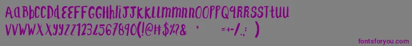 F...SaintTropezAlt Font – Purple Fonts on Gray Background