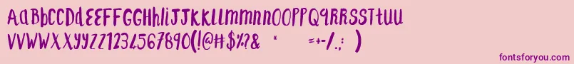 F...SaintTropezAlt Font – Purple Fonts on Pink Background