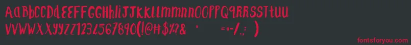 F...SaintTropezAlt Font – Red Fonts on Black Background