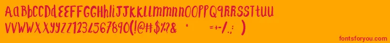 F...SaintTropezAlt Font – Red Fonts on Orange Background