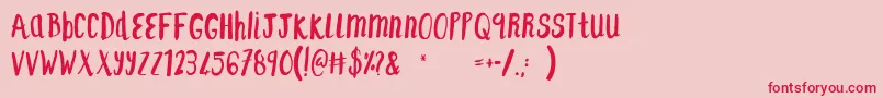 F...SaintTropezAlt Font – Red Fonts on Pink Background