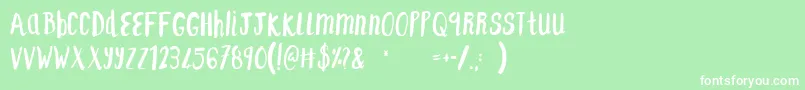 F...SaintTropezAlt Font – White Fonts on Green Background