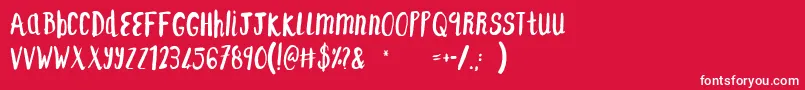 F...SaintTropezAlt Font – White Fonts on Red Background