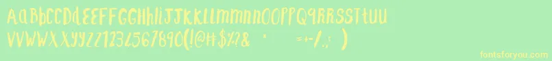 F...SaintTropezAlt Font – Yellow Fonts on Green Background