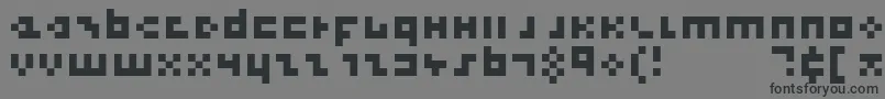 Czcionka CoolThreePixels – czarne czcionki na szarym tle