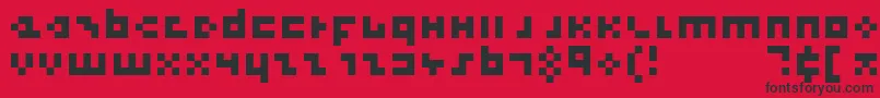 Police CoolThreePixels – polices noires sur fond rouge
