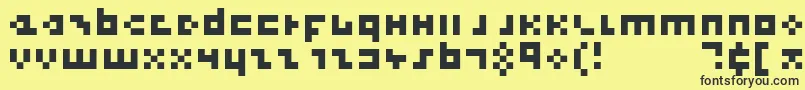 CoolThreePixels Font – Black Fonts on Yellow Background
