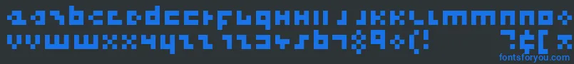 CoolThreePixels Font – Blue Fonts on Black Background