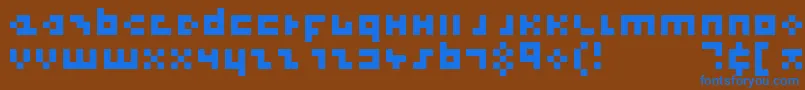 Шрифт CoolThreePixels – синие шрифты на коричневом фоне
