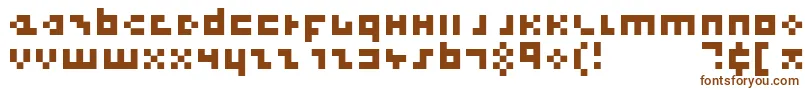 フォントCoolThreePixels – 茶色のフォント