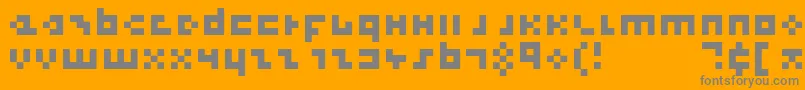 Police CoolThreePixels – polices grises sur fond orange