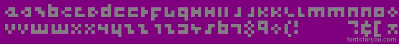 fuente CoolThreePixels – Fuentes Grises Sobre Fondo Morado