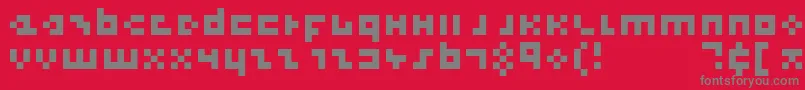 CoolThreePixels Font – Gray Fonts on Red Background