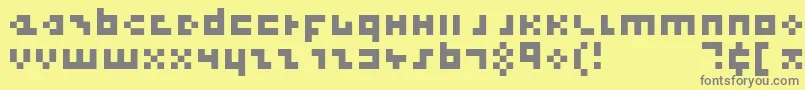 Шрифт CoolThreePixels – серые шрифты на жёлтом фоне
