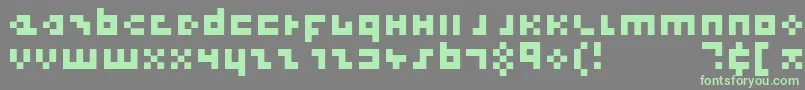 CoolThreePixels Font – Green Fonts on Gray Background