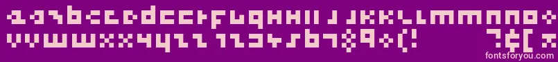 CoolThreePixels Font – Pink Fonts on Purple Background