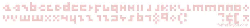 CoolThreePixels-fontti – vaaleanpunaiset fontit valkoisella taustalla