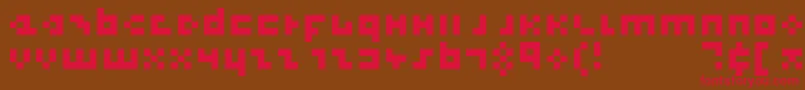 CoolThreePixels Font – Red Fonts on Brown Background