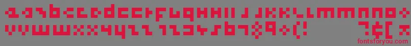 CoolThreePixels Font – Red Fonts on Gray Background