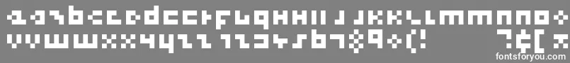 Шрифт CoolThreePixels – белые шрифты на сером фоне