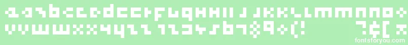 CoolThreePixels Font – White Fonts on Green Background