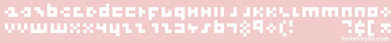 Police CoolThreePixels – polices blanches sur fond rose