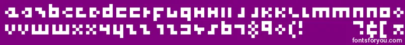 CoolThreePixels Font – White Fonts on Purple Background