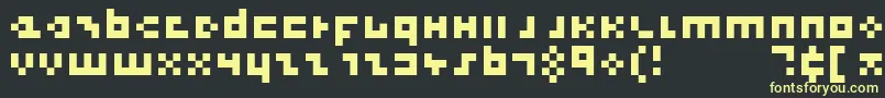 フォントCoolThreePixels – 黒い背景に黄色の文字