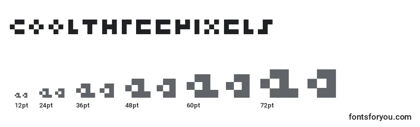 CoolThreePixels Font Sizes