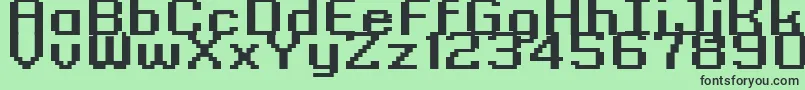 GrixelKyrou9RegularBoldXtnd Font – Black Fonts on Green Background