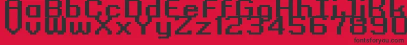 GrixelKyrou9RegularBoldXtnd Font – Black Fonts on Red Background