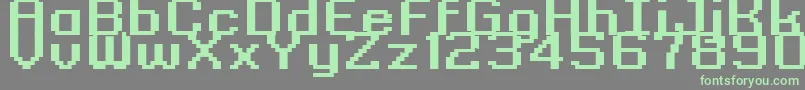 GrixelKyrou9RegularBoldXtnd Font – Green Fonts on Gray Background