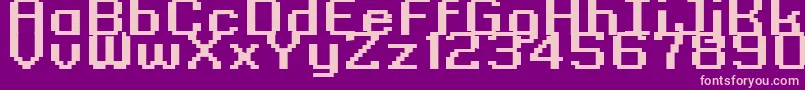 GrixelKyrou9RegularBoldXtnd Font – Pink Fonts on Purple Background